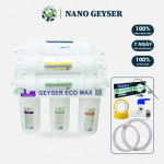 Máy lọc nước Nano Geyser Eco Max 7 cấp không điện, không nước thải tăng cường diệt khuẩn và loại bỏ nước cứng
