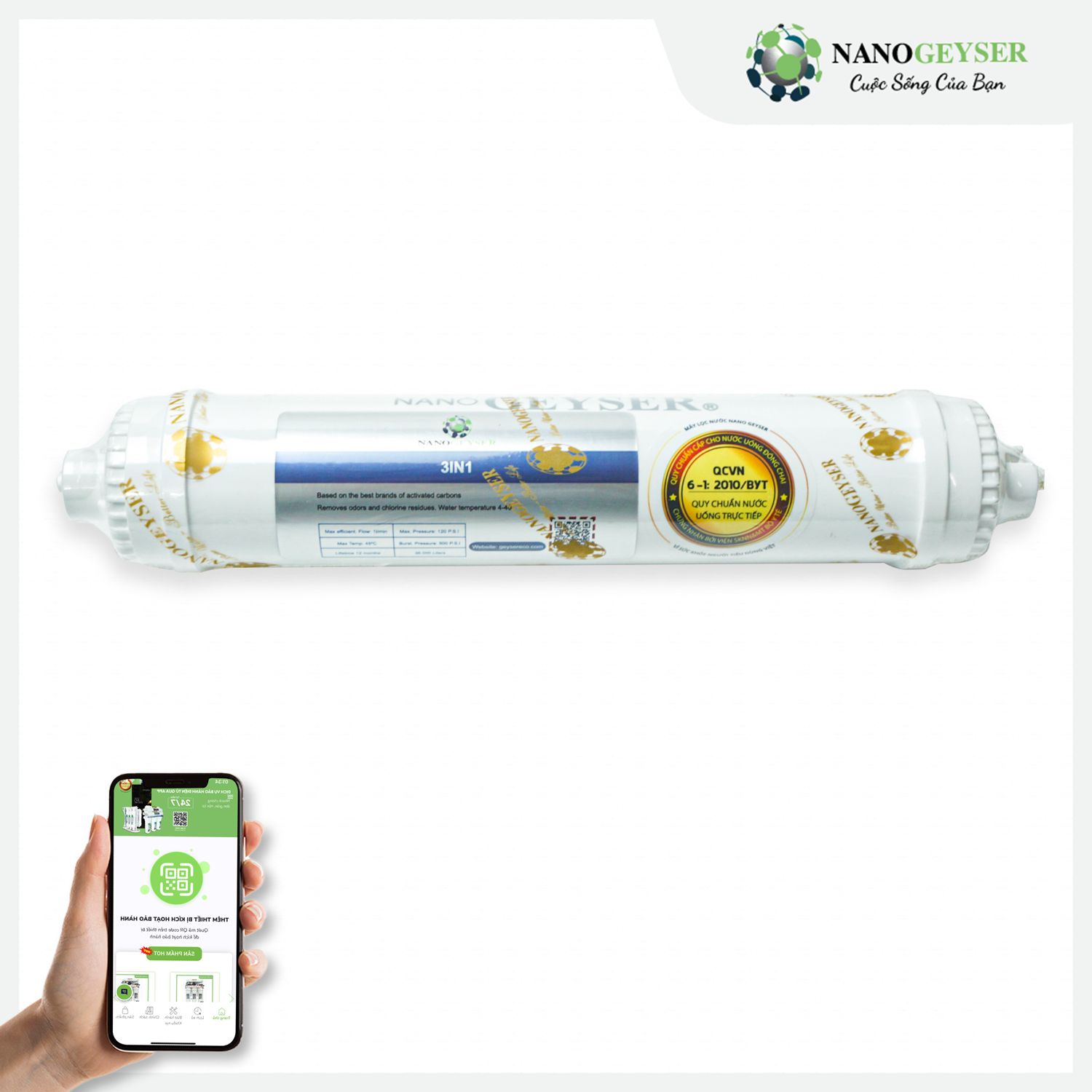 Lõi 3IN1 Filter Nano Geyser