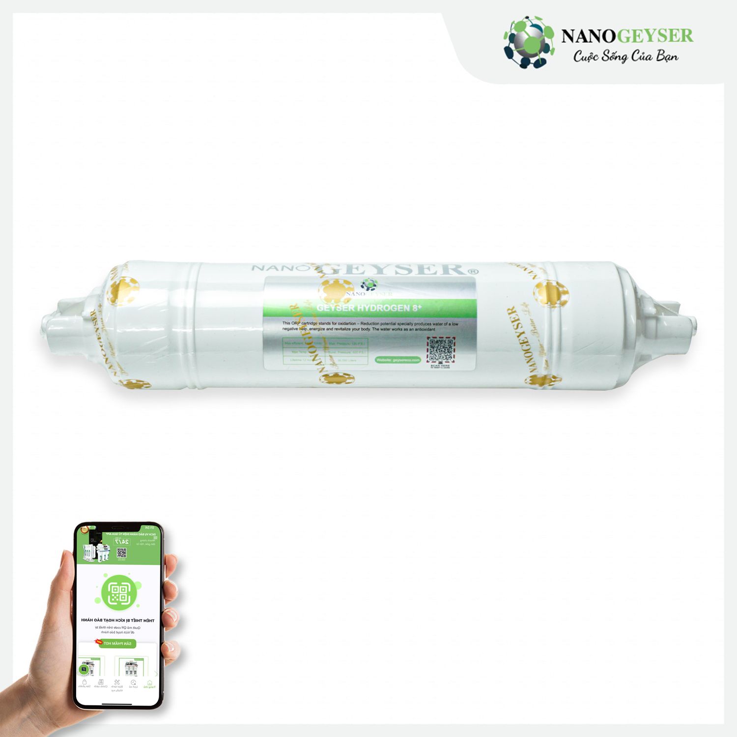 Lõi Hydrogen 8+ Nano Geyser