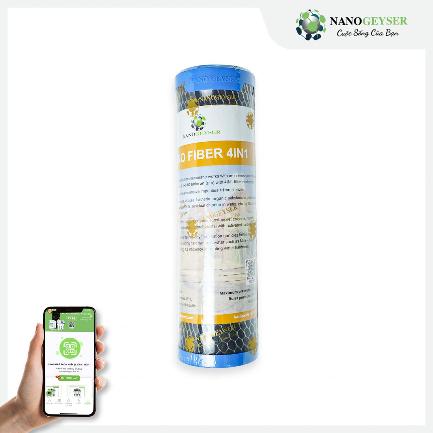 Lõi lọc nước số 3 máy Geyser Ecotar