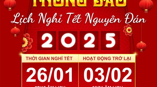 NanoGeyser thông báo lịch nghỉ Tết Nguyên Đán 2025